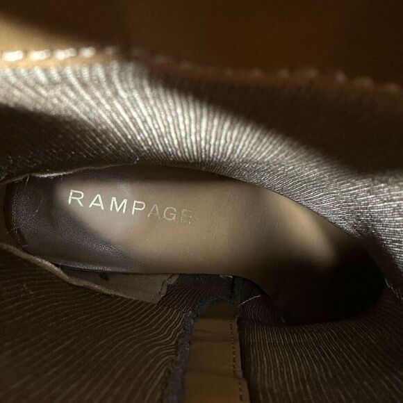 Rampage Tan Boots Gold Accent Size 10 Heels Retro - Picture 8 of 11